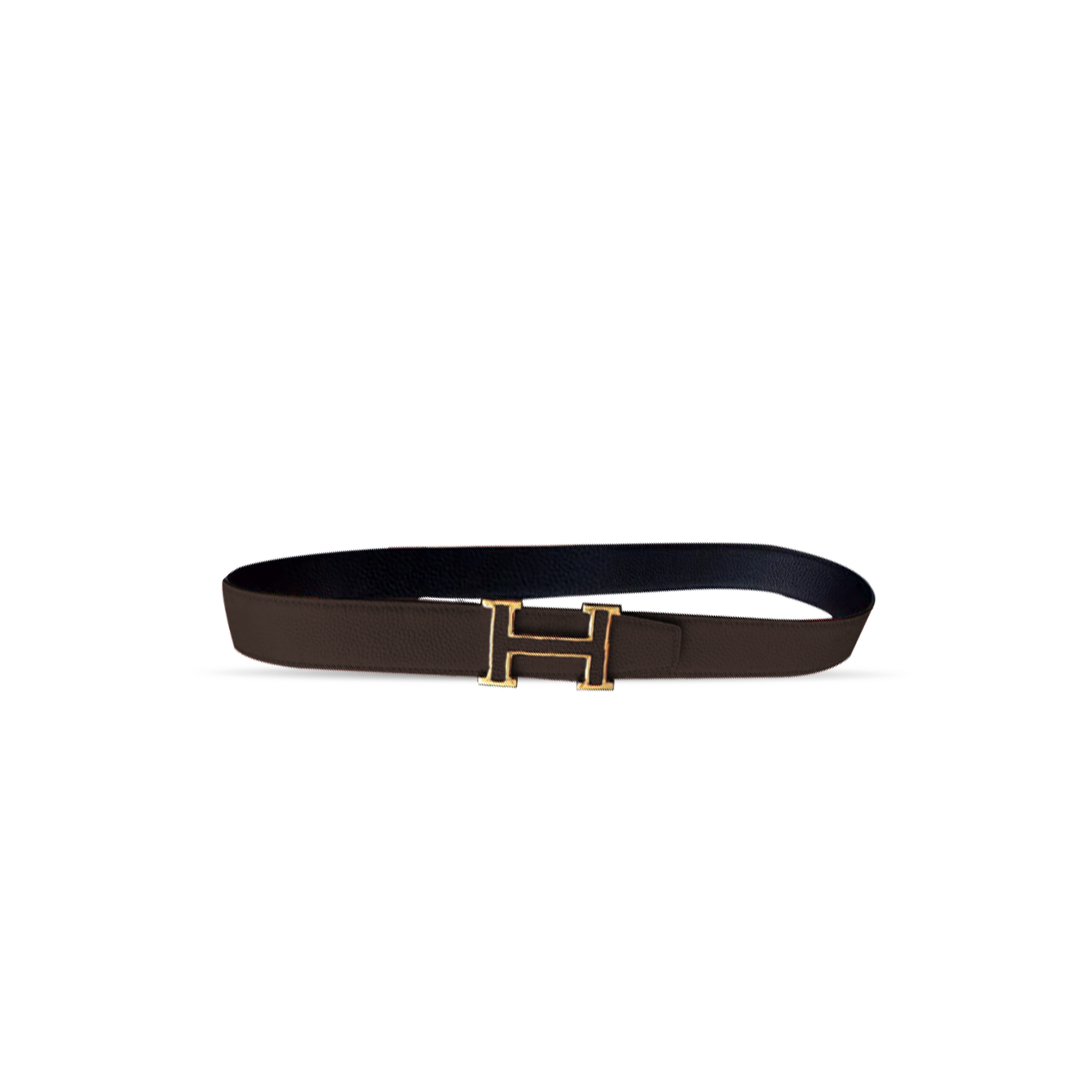 HERMES TOGO DOUBLE-SIDED COWHIDE BELT WITH LEATHER BUCKLE HERMES TOGO DOUBLE-SIDED COWHIDE BELT WITH LEATHER BUCKLE